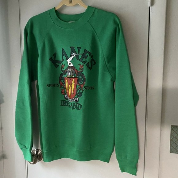 VINTAGE SPIRITS STOUTS BEER SWEATSHIRT MENS L KANE - Picture 1 of 6